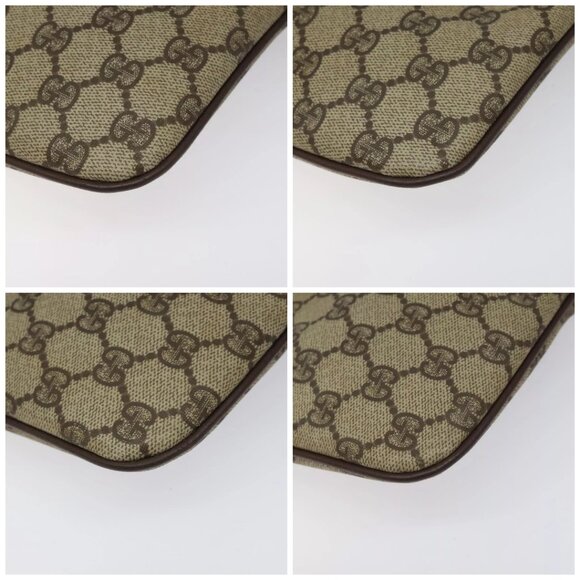 GUCCI GG Supreme Web Sherry Line Bag PVC Beige Gold Red 904 02 047 Auth 114872 - Picture 16 of 16